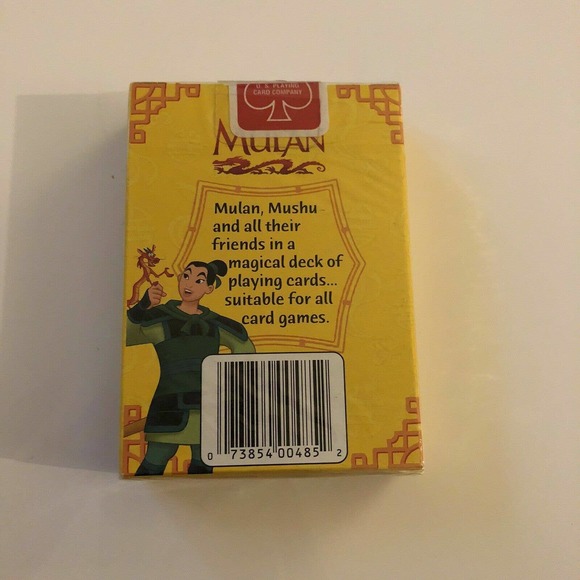 New Rare Disney Mulan Playing Cards Standard Card Deck No 485 Sealed Made in USA - Picture 6 of 6